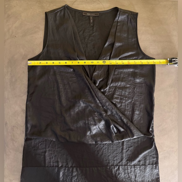 BCBGMAXAZRIA Black Draped High-Low Top - Picture 6 of 6